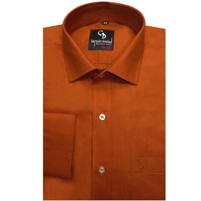 Rust dress shirt mens