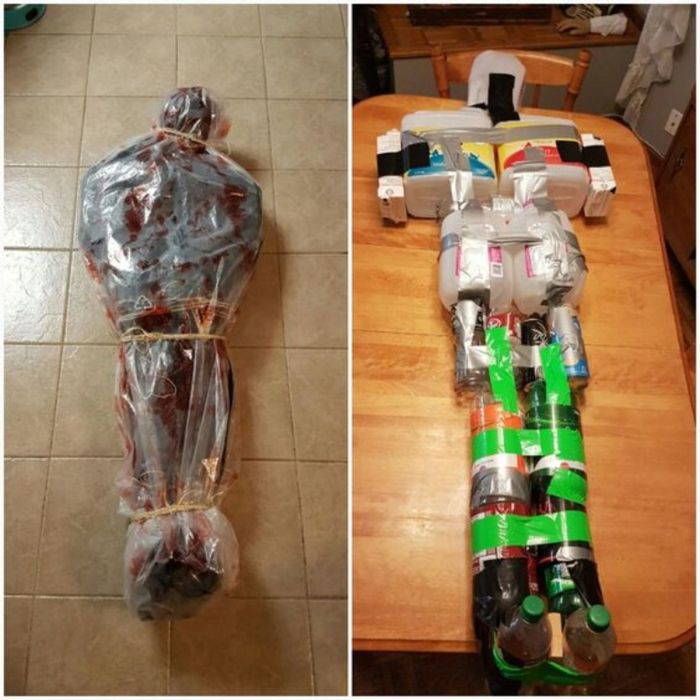 How to make a body bag halloween decoration