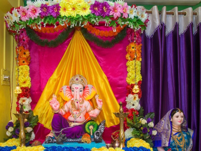 How to make ganesh puja decoration