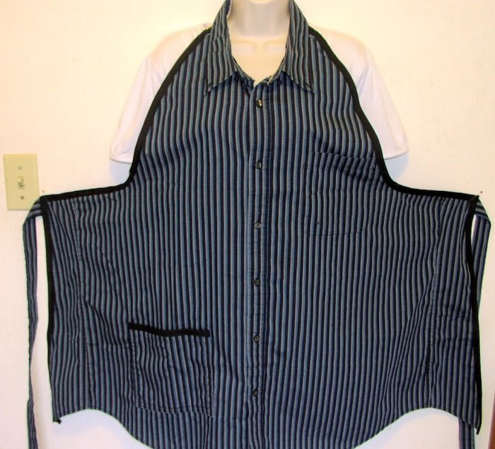 Aprons made from men's dress shirts