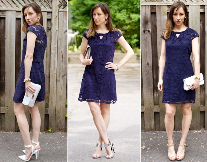 Best color shoes to wear with navy dress